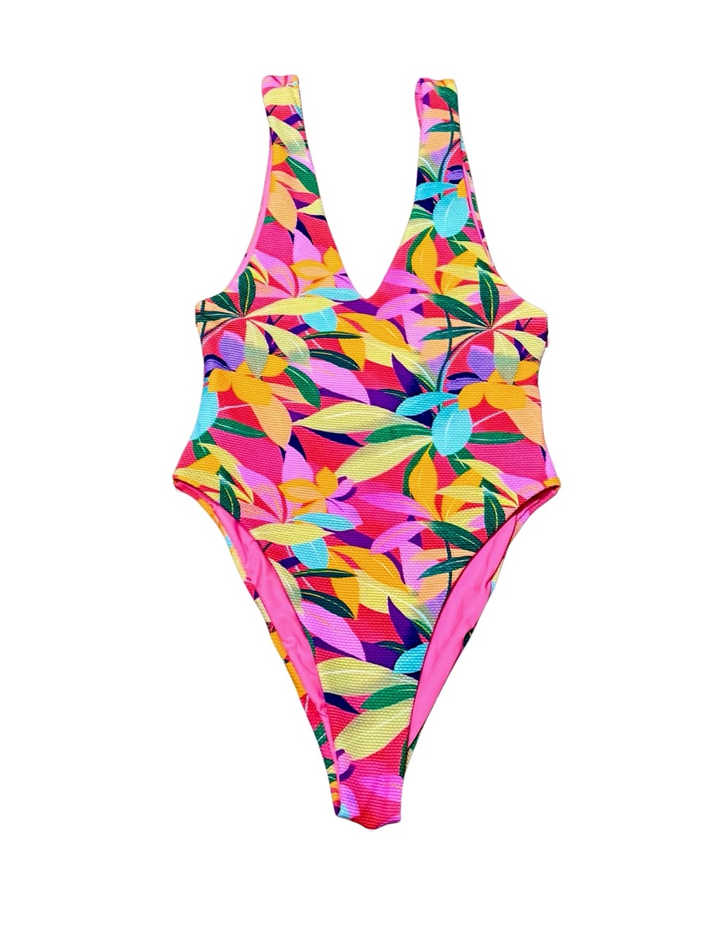 B swim L190 Reversible Plunge One Piece Swimsuit - Tropical Glow
Small
NWOT